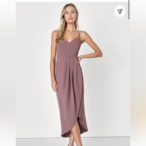 Lulus Reinette Mauve Purple MIDI Dress